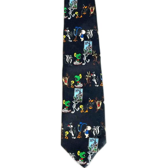 U.S.P.S Stamp Collection 1997 Vintage Looney Tunes Bugs Bunny Stamp Tie - Picture 1 of 3